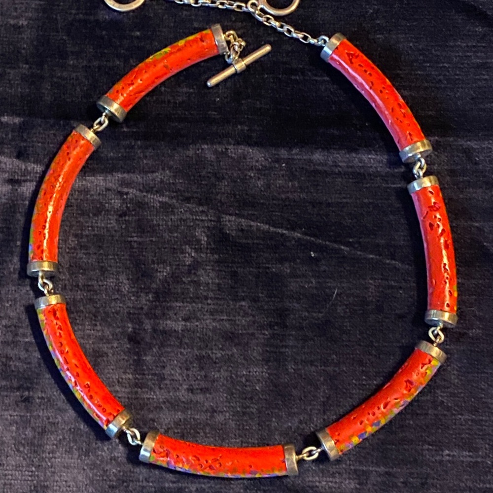 Artisan Sergio Bustamante silver necklace signed